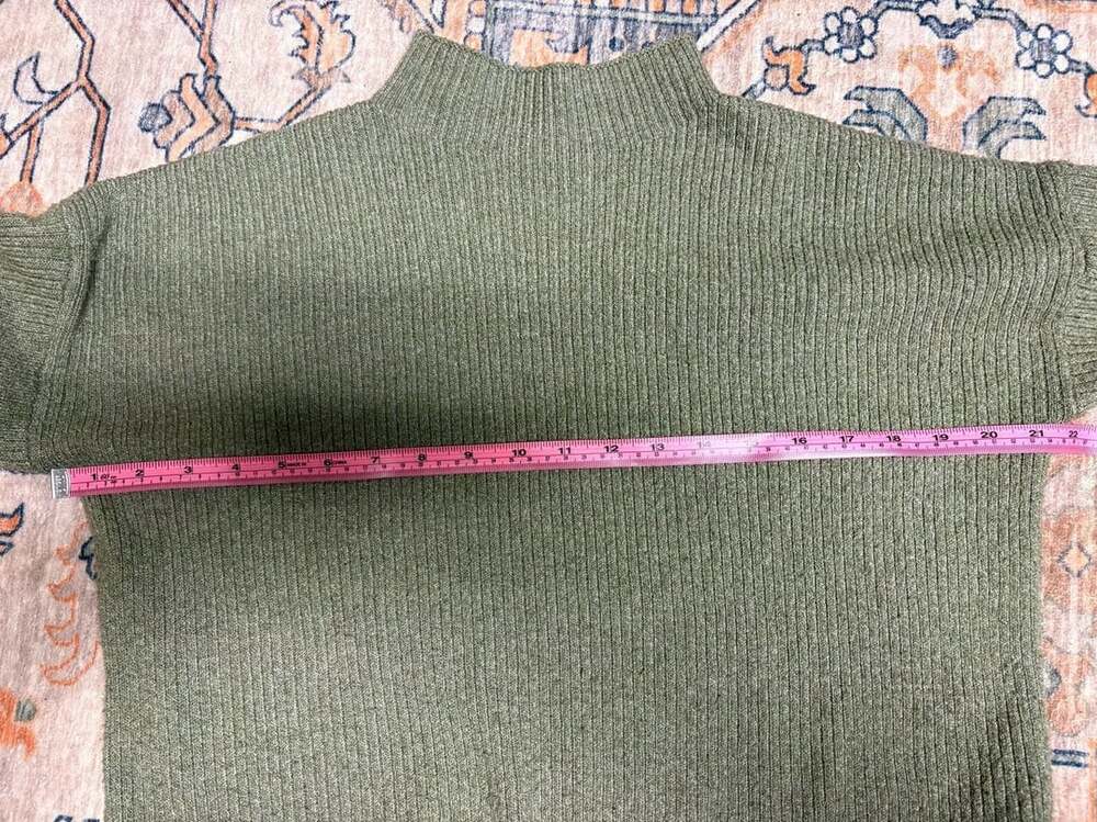 Pinque Green Ribbed Knit Sweater Medium - Picture 7 of 8